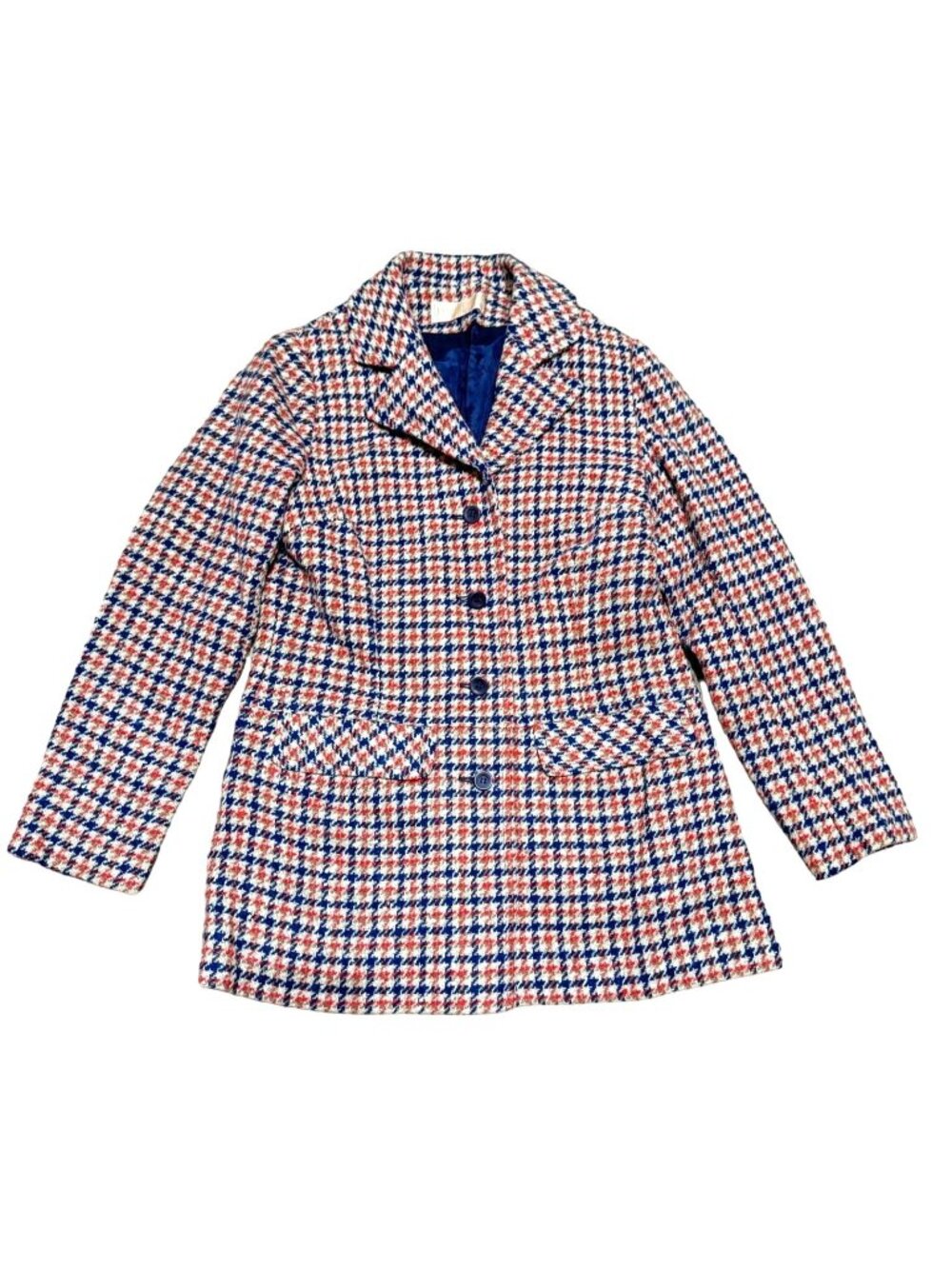 Vintage Pendleton Blazer Sz 12 Red White Blue Tartan Plaid Fully Lined Womens
